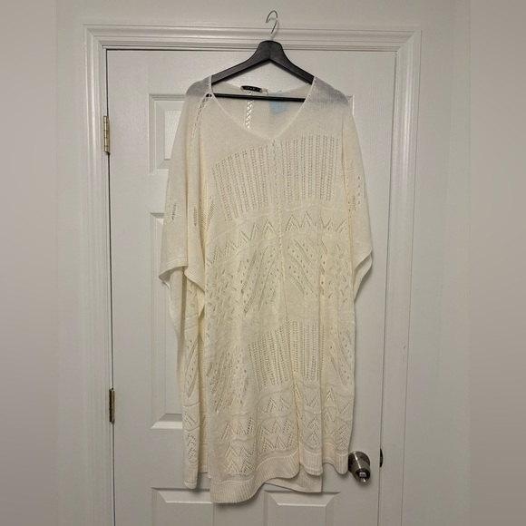 Alice + Olivia Swim Coverup Kaftan Poncho 80% Linen Extra Small/ Small - Picture 1 of 6